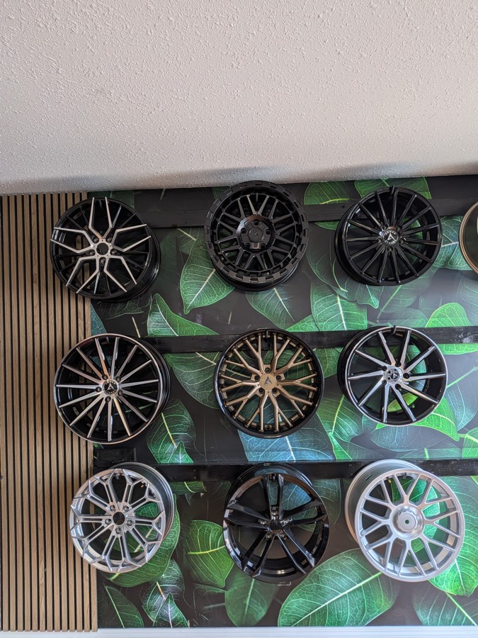 Fitments on display